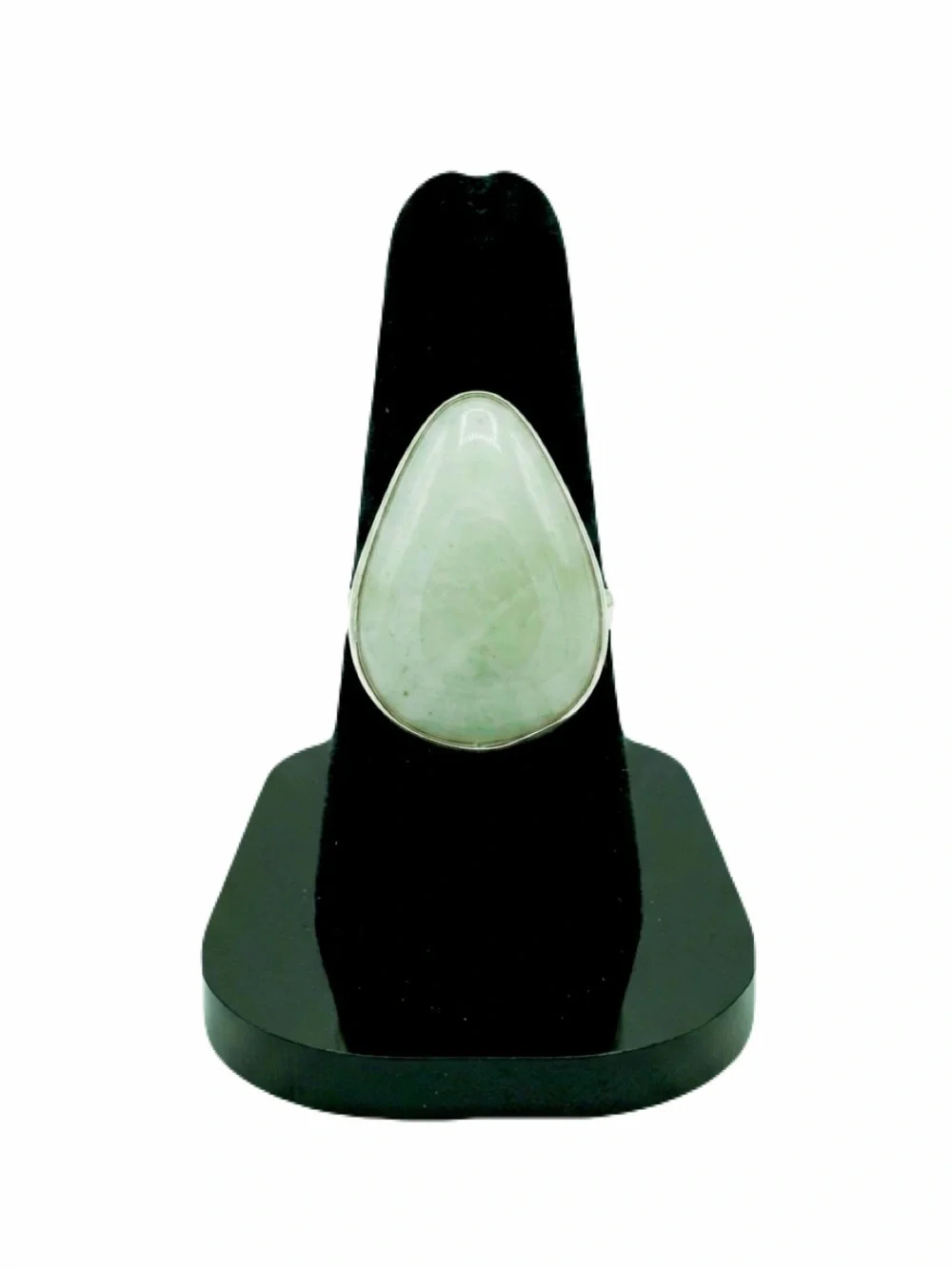 New Aventurine Elegant Green Quartz 925 Sterling Silver Tear Drop Artisan Ring